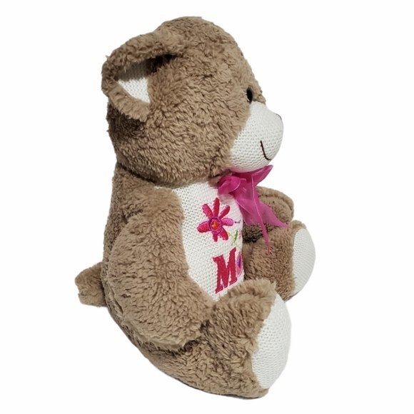 Dan Dee Brown Teddy Bear Plush Mom 14" seated Love Mom Stuffed Animal - Picture 4 of 6
